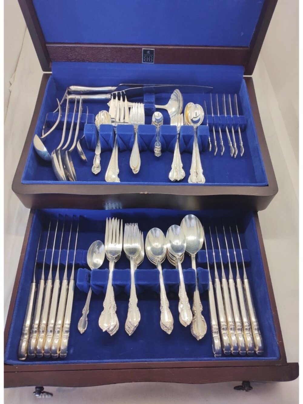 Roger brothers 1847 & Birks Regency Silverplate Flatware Set w/ Birks Case